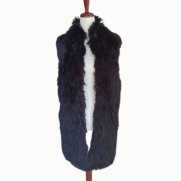 Donna Salyers Fabulous Faux Fur Hook Long Vest Womens Size XS - Picture 1 of 7